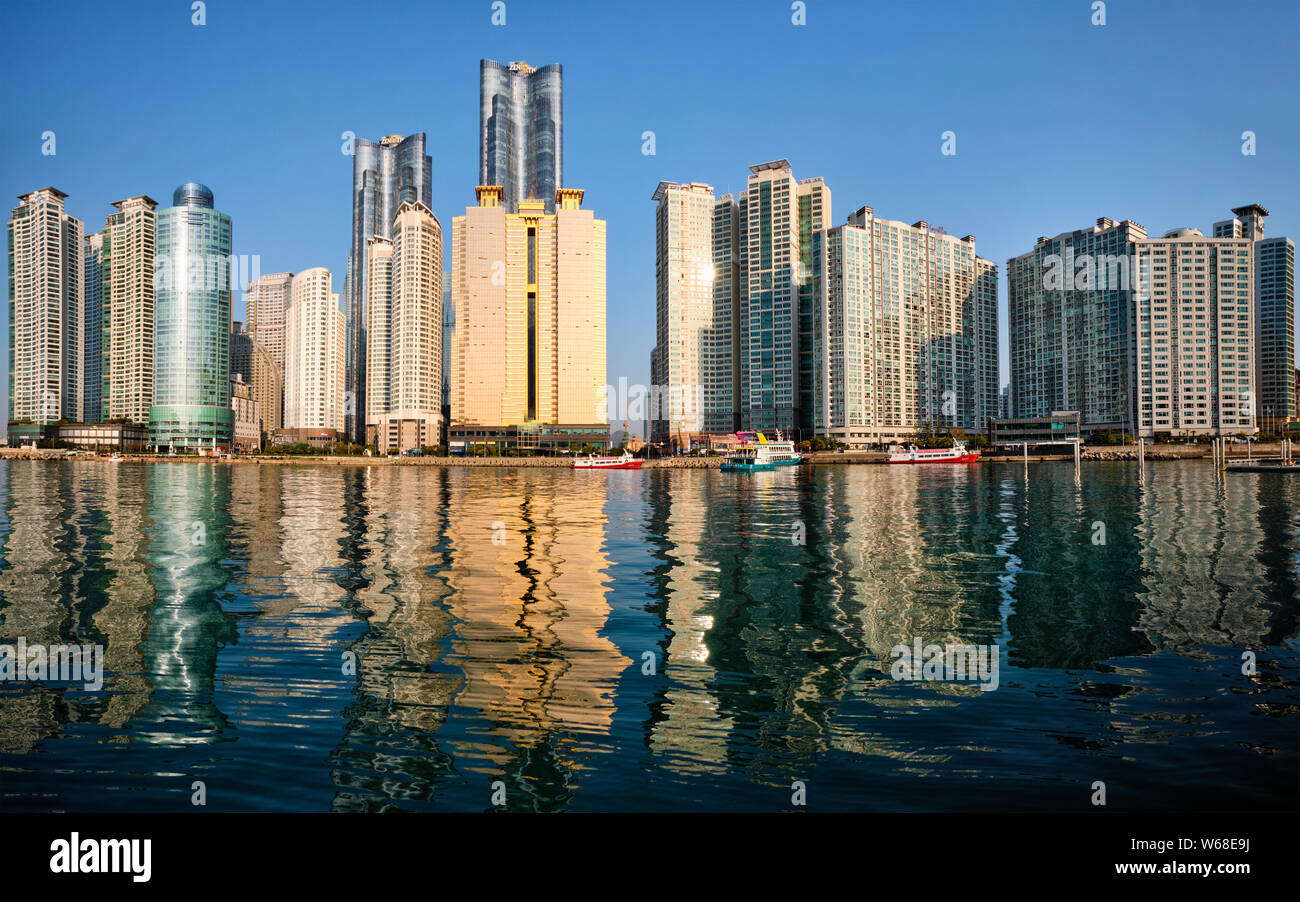 Marine city skyscrapers in Busan, South Korea Stock Photo