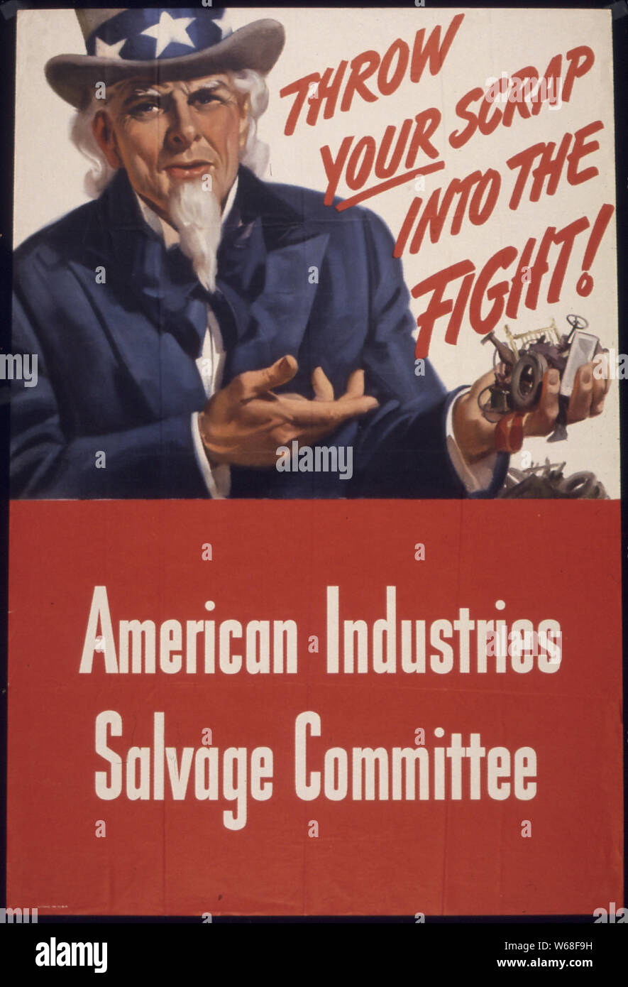 THROW YOUR SCRAP INTO THE FIGHT! Stock Photo - Alamy