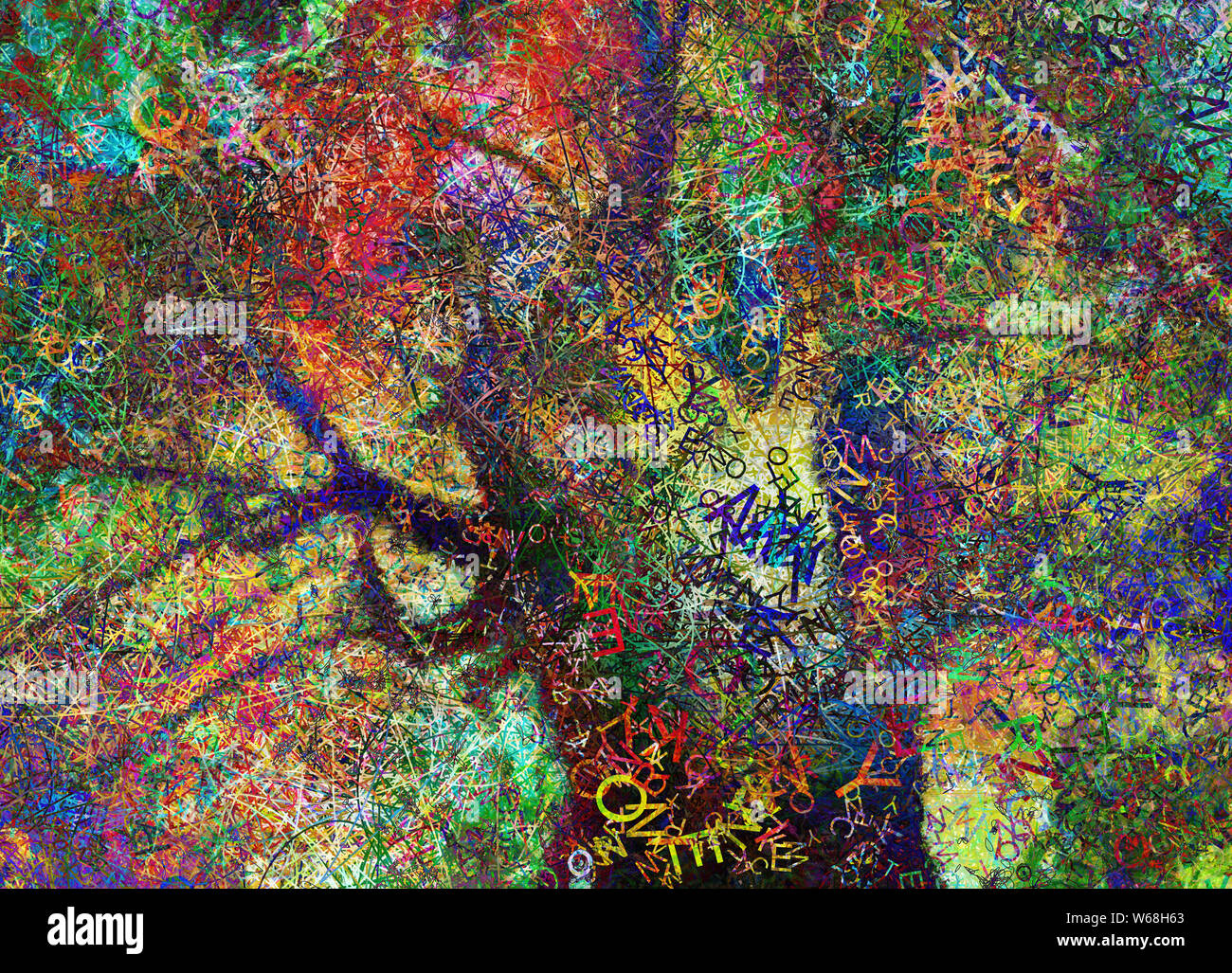 Abstract Tree Rendering Colorful Abstract Tree. 3D rendering Stock Photo - Alamy