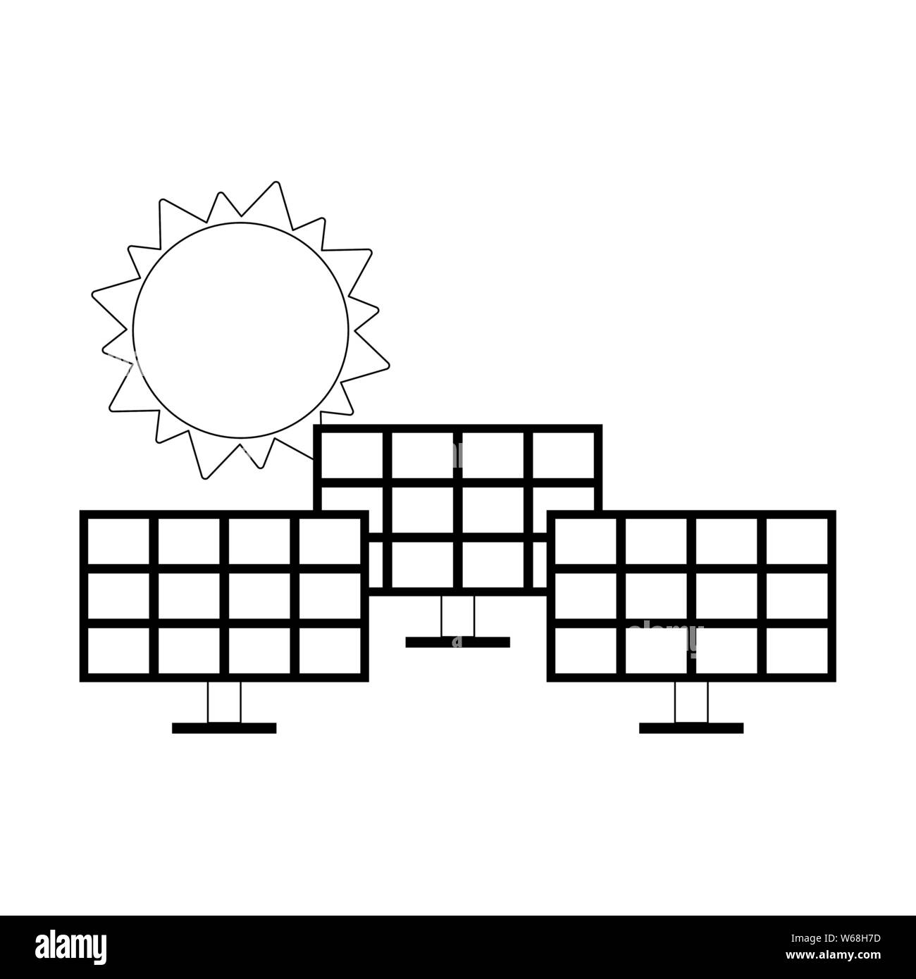 ecology nature environment save cartoon in black and white Stock Vector ...