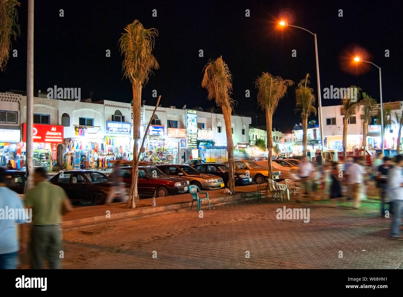 The Old Town of Sharm el Sheikh in Egypt at night Stock Photo