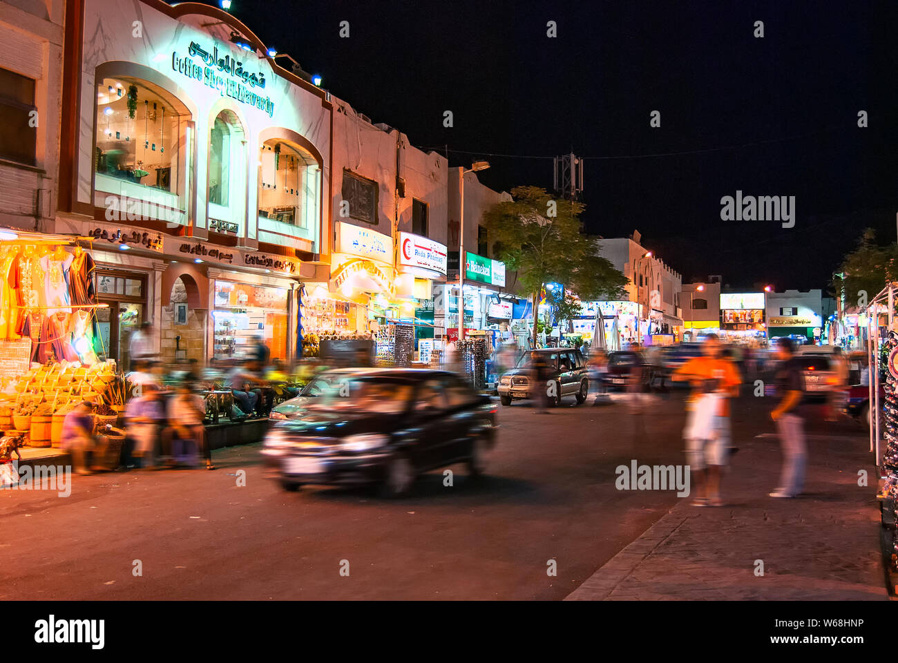 The Old Town of Sharm el Sheikh in Egypt at night Stock Photo