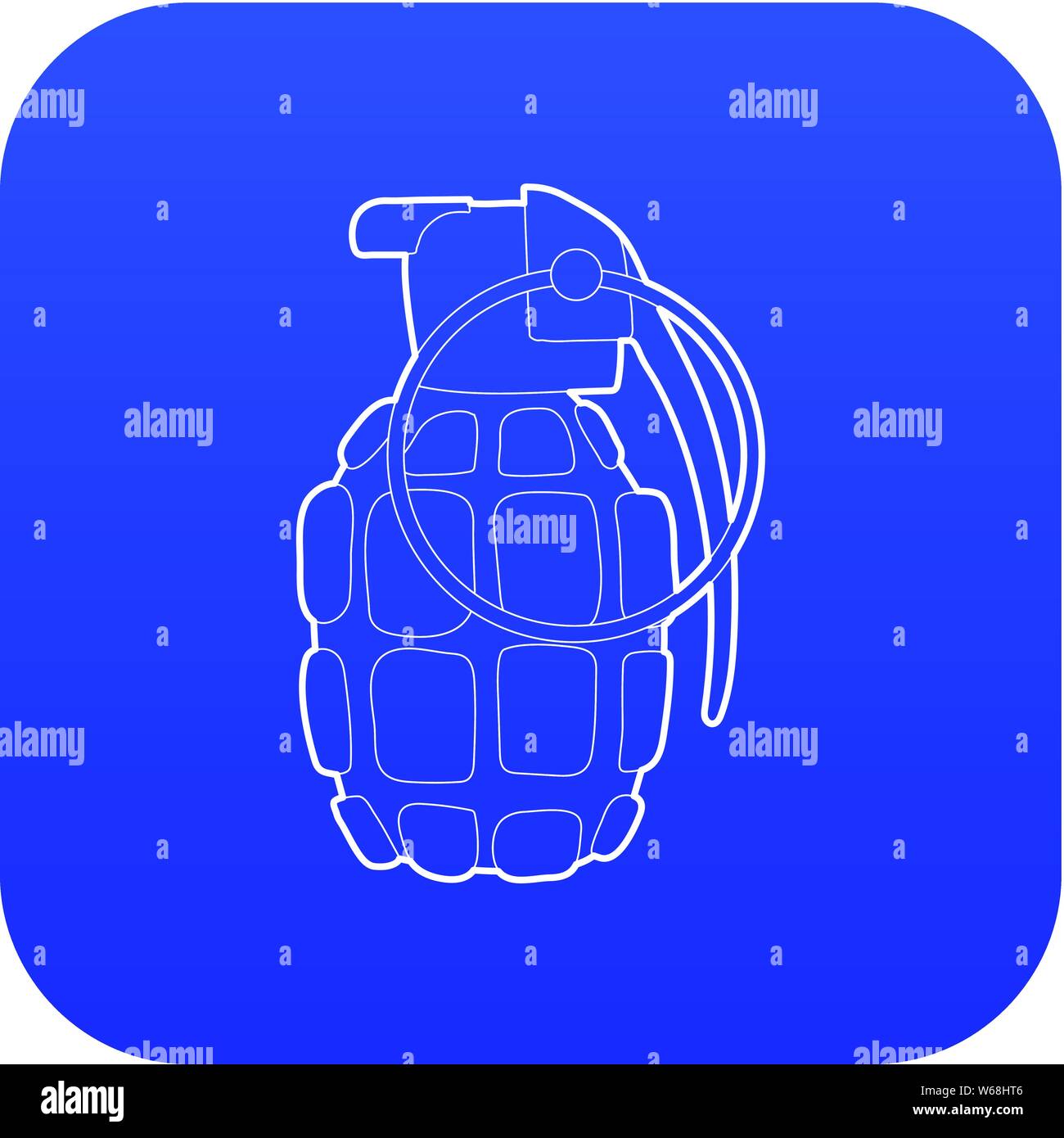 Hand grenade icon blue vector Stock Vector Image & Art - Alamy