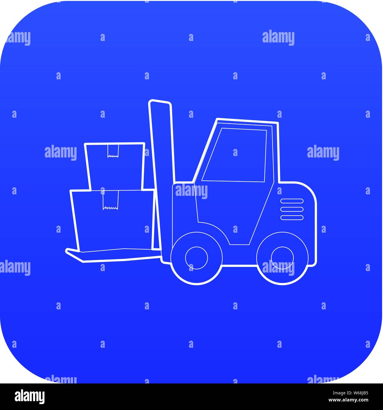 Forklift icon blue vector Stock Vector Image & Art Alamy