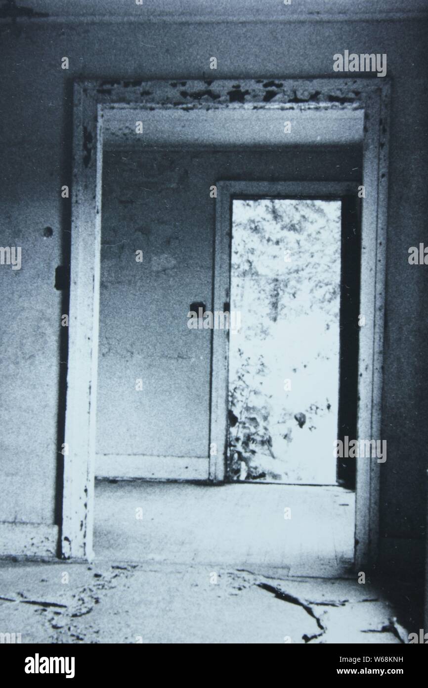 Fine black and white art photography thru an old abandoned house and it