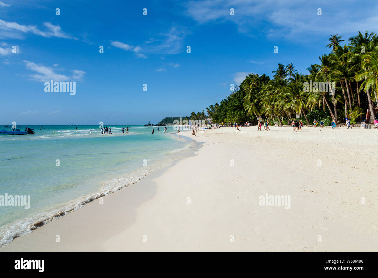 White Beach, Boracay, Aklan, The Philippines Stock Photo