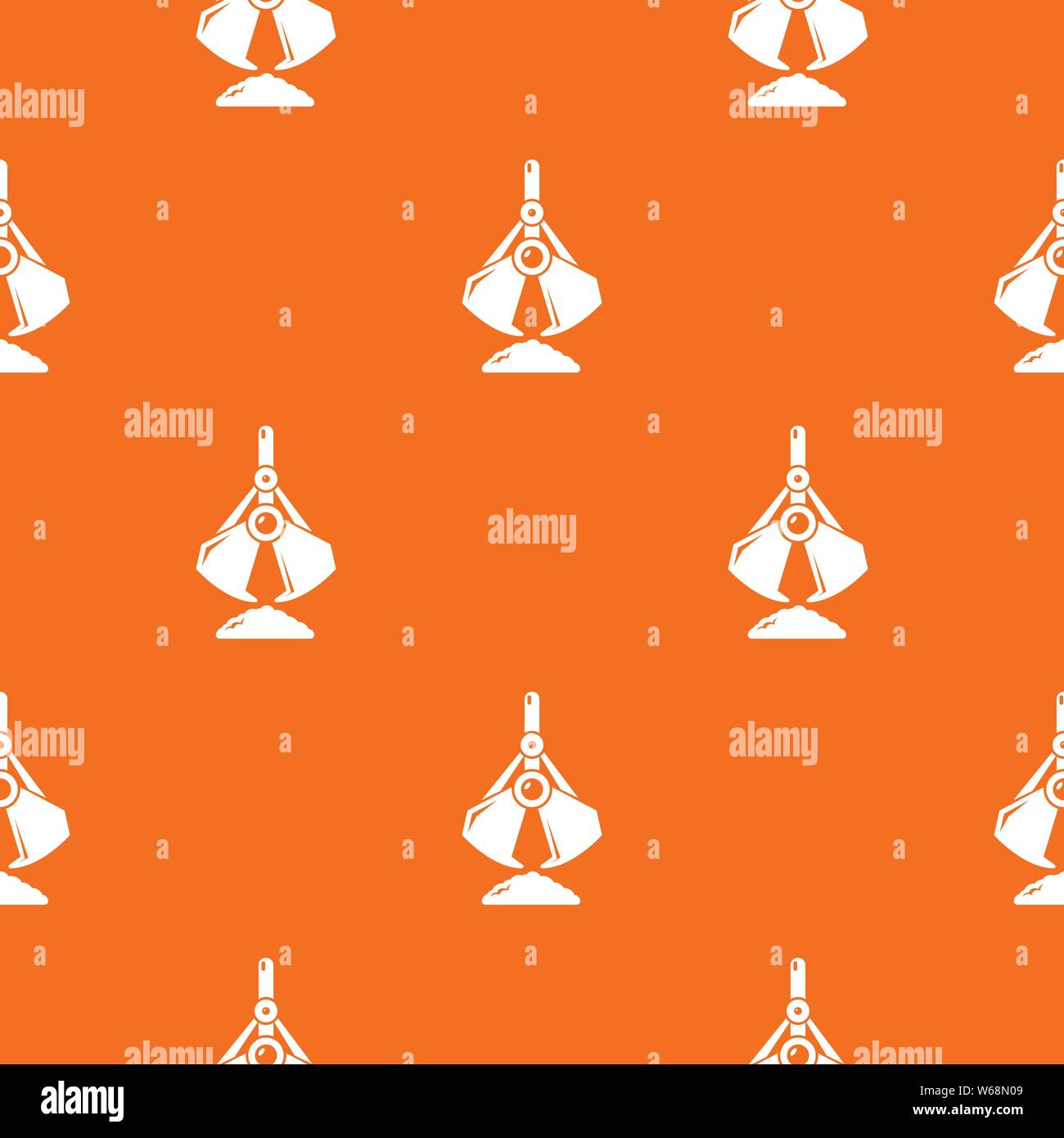 Excavator bucket pattern vector orange Stock Vector