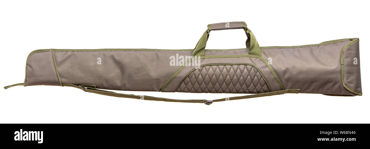 Green soft case for guns isolated for white background Stock Photo - Alamy