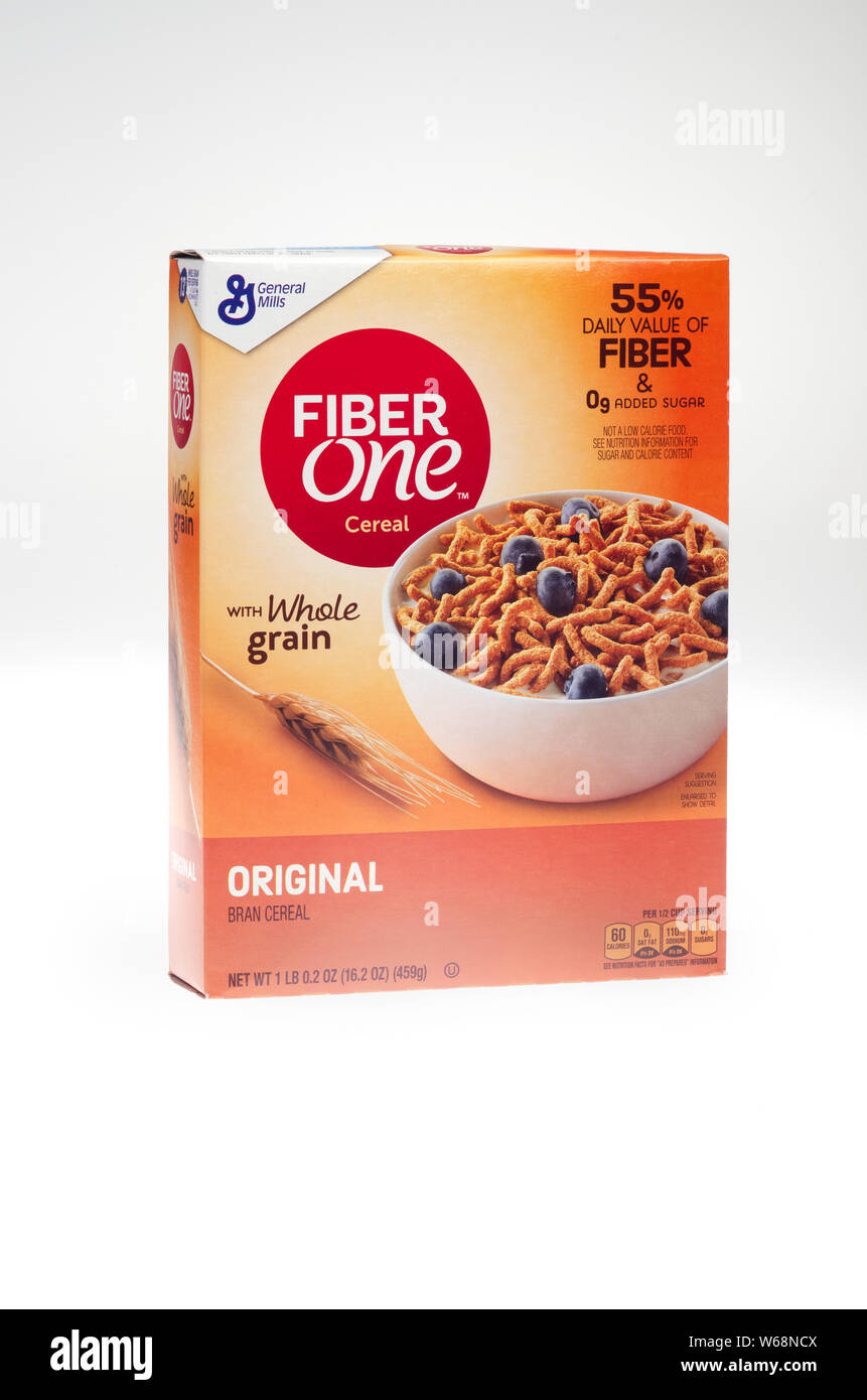 General Mills Fiber One cereal box Stock Photo - Alamy