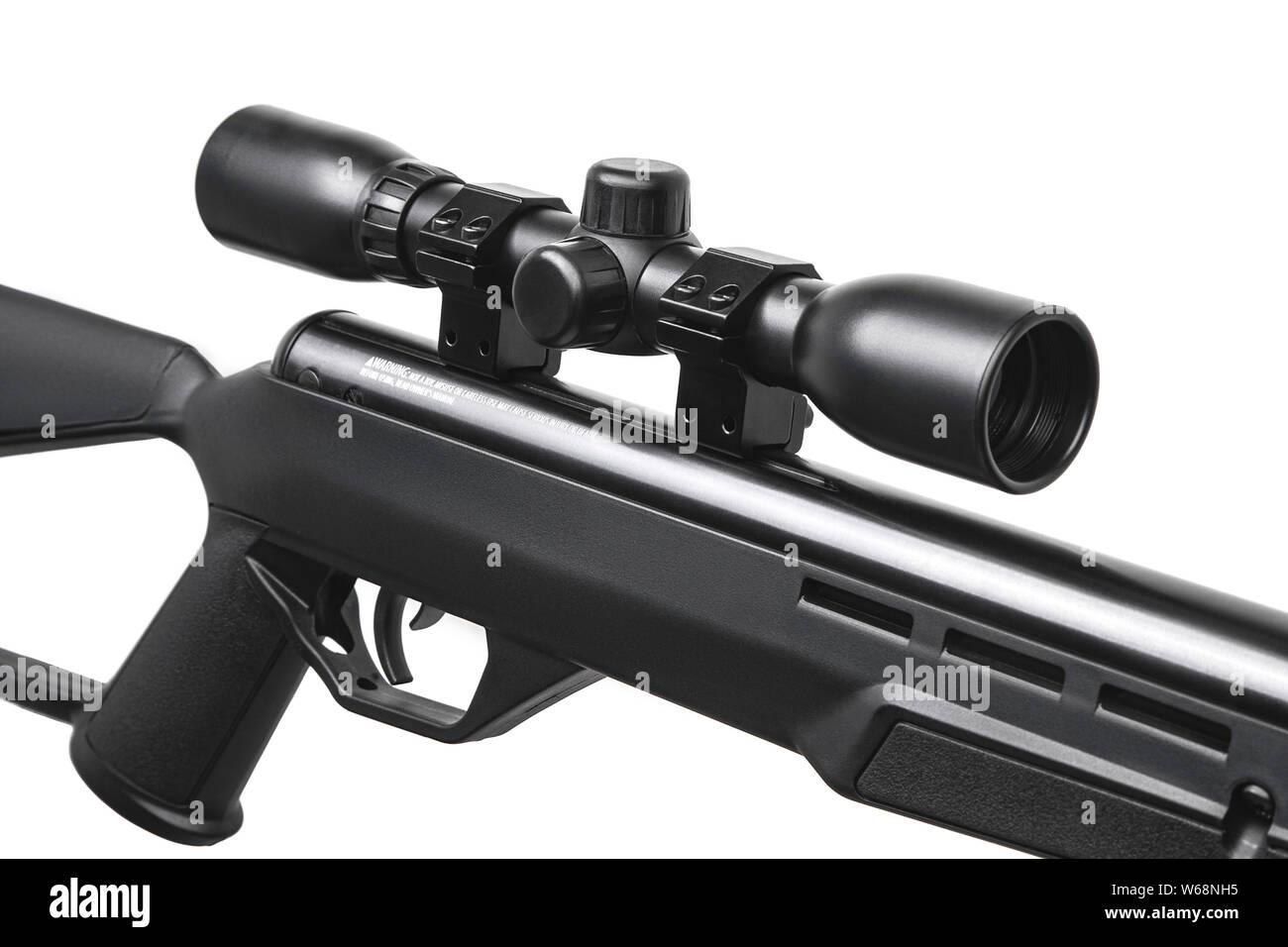 Air rifle with a telescopic sight isolate on a white background ...