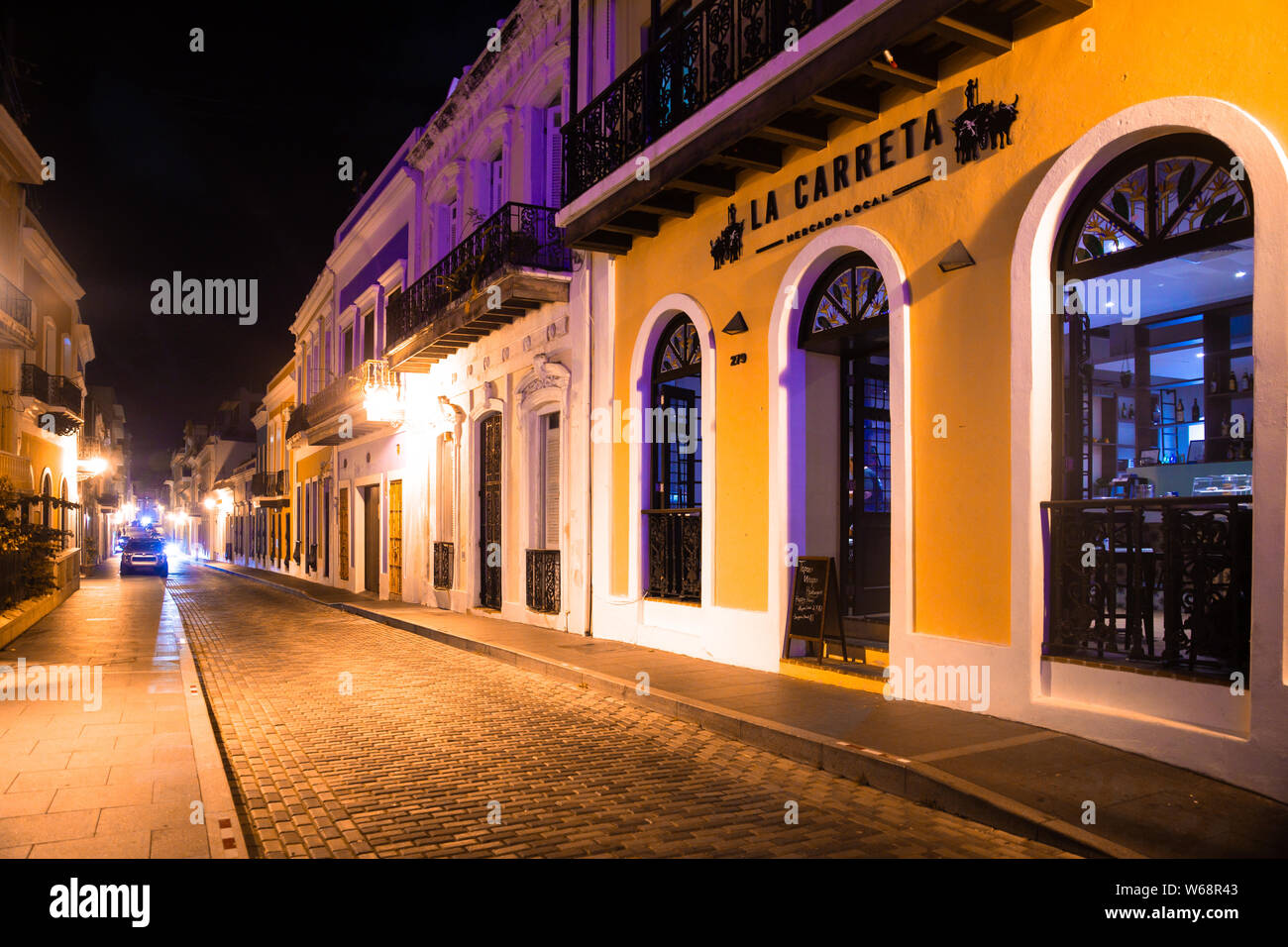 Old San Juan, Puerto Rico - March 15, 2019: Street scene from Old San ...