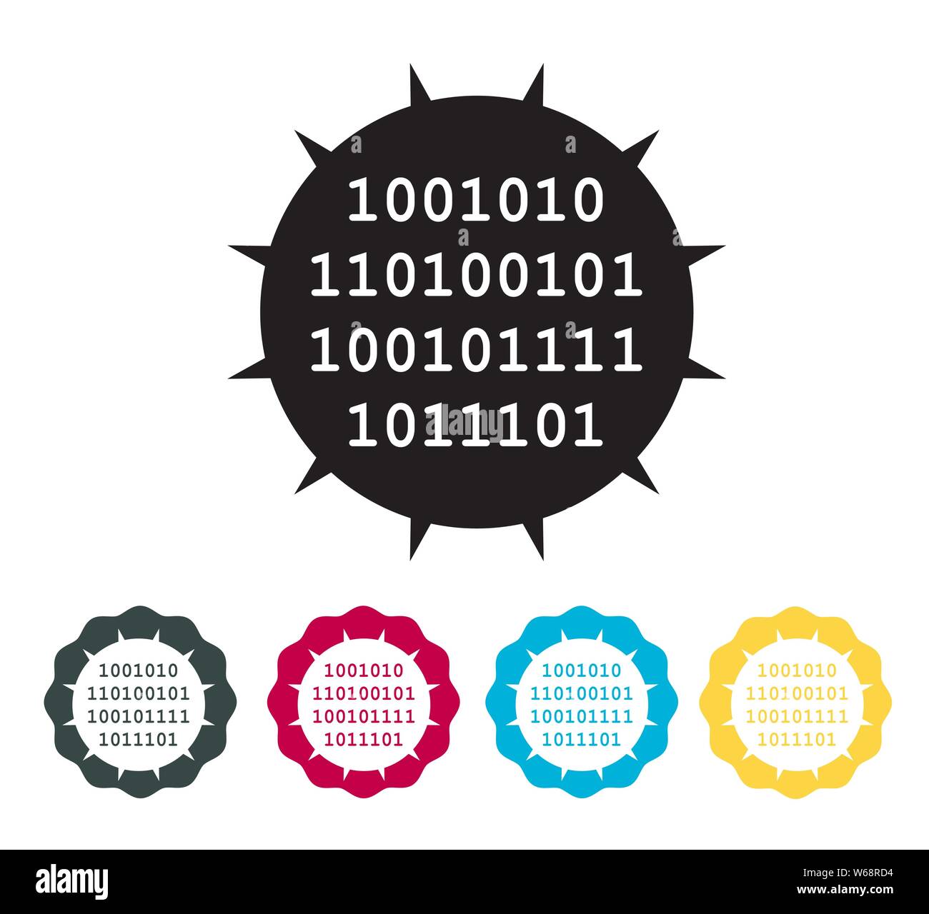 Computer Security Virus Icon as EPS 10 File Stock Vector