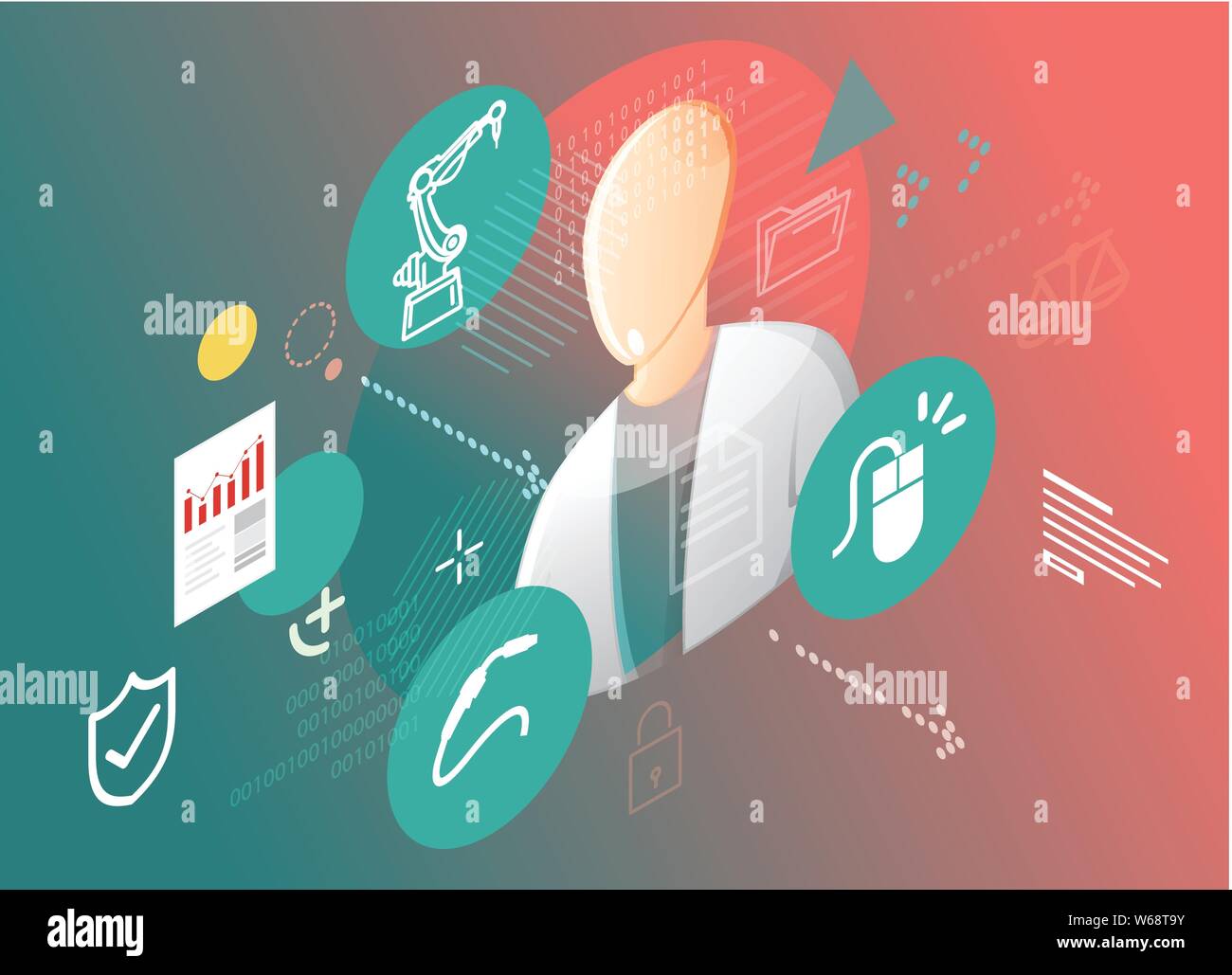 Industrial Performance - Abstract Illustration as EPS 10 File Stock Vector