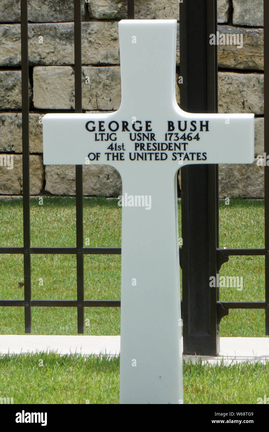 Burial site of President George H. W. Bush Stock Photo