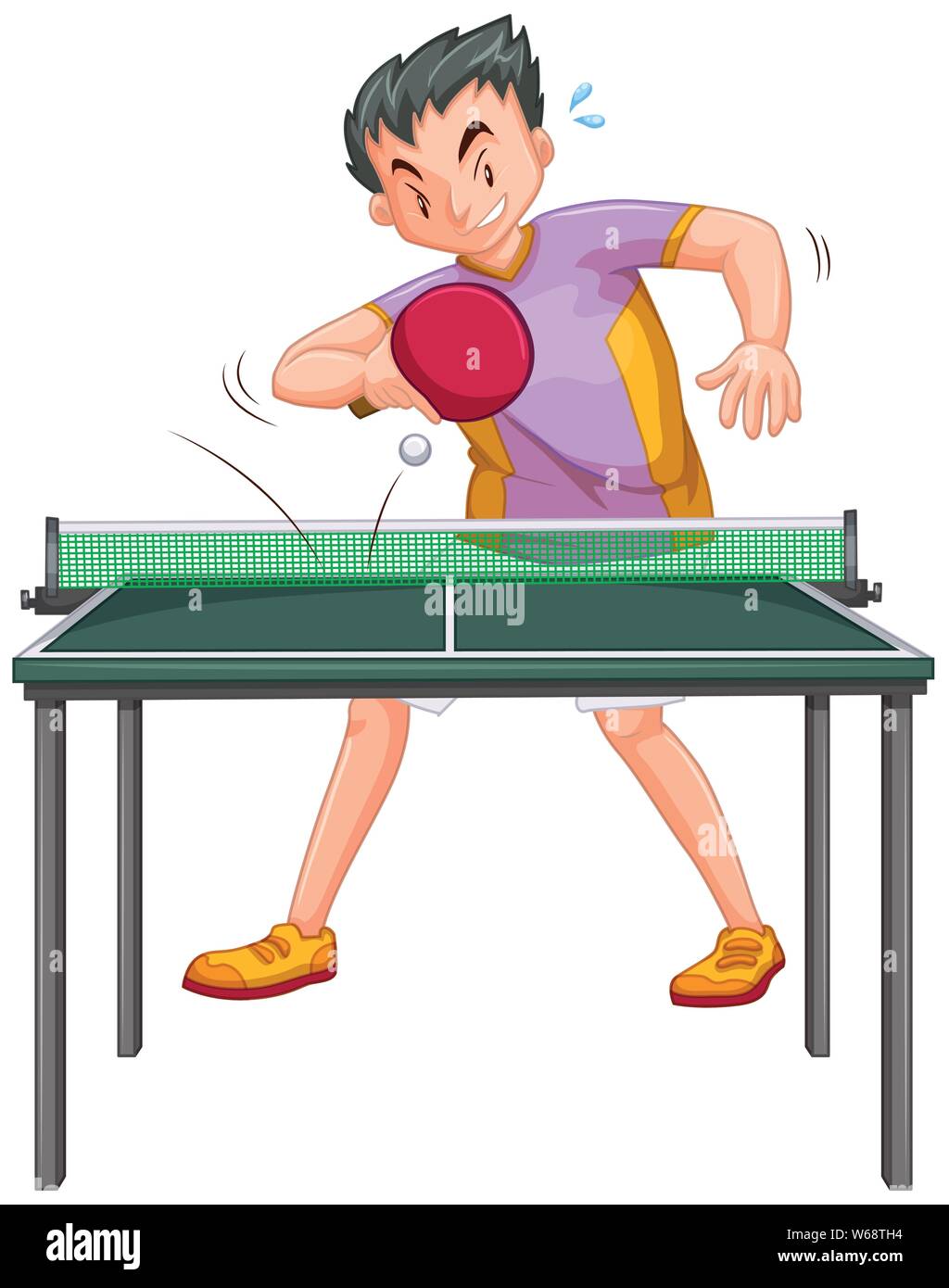 Vector Illustration Cartoon Table Tennis High Resolution Stock