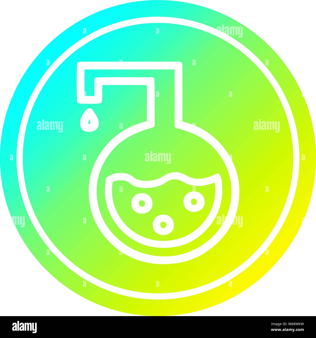science experiment circular icon with cool gradient finish Stock Vector ...