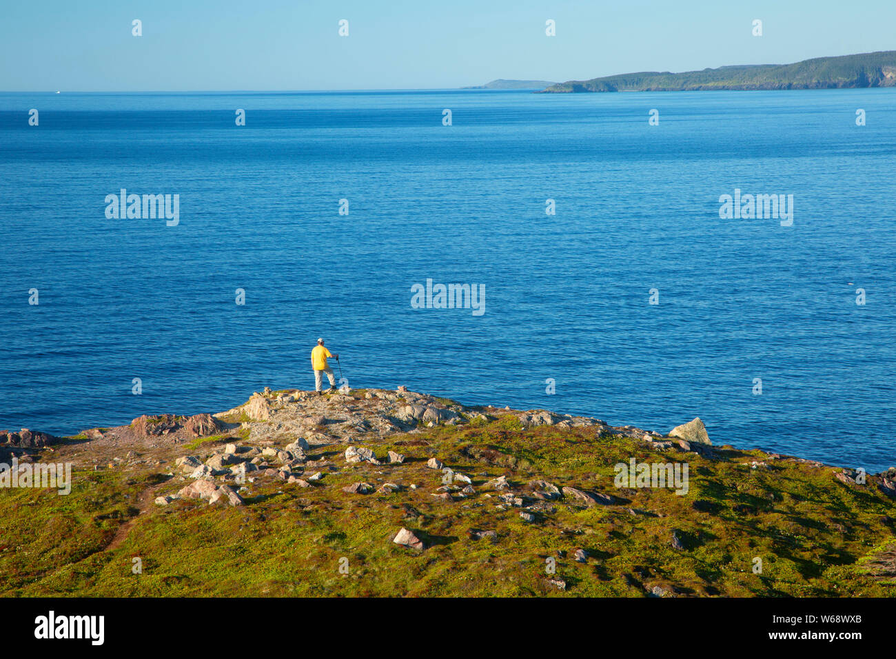 View from Ferryland Head Lighthouse Trail, Ferryland, Newfoundland and Labrador, Canada Stock Photo