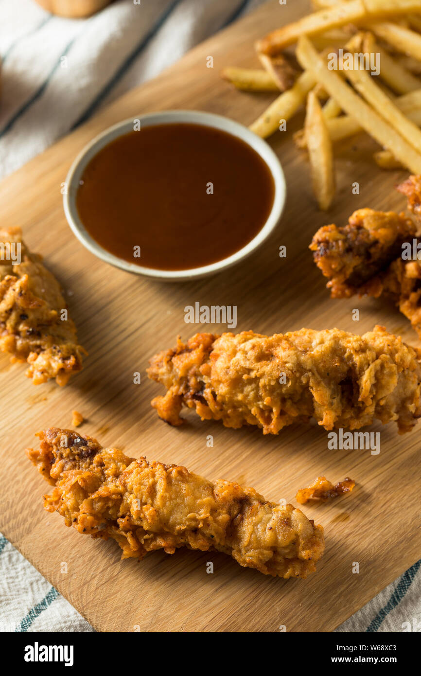Homemade Deep Fried Idaho Finger Steaks with Fries Stock Photo Alamy
