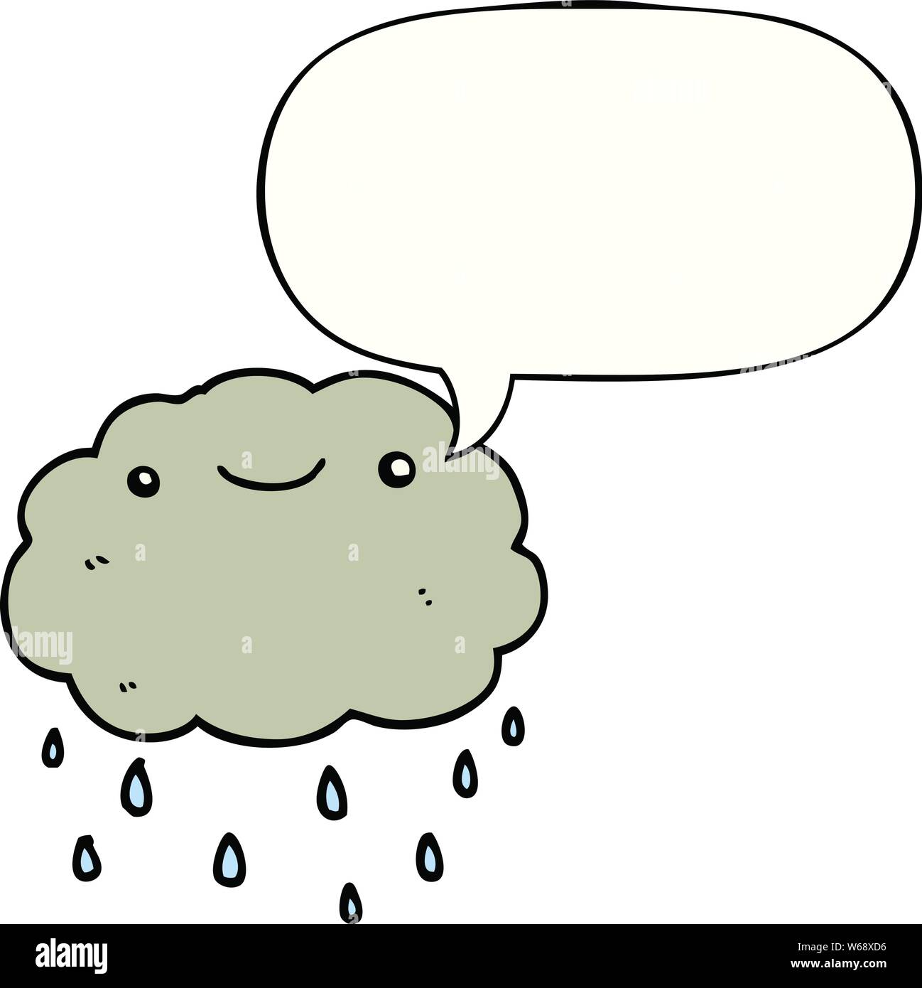 cartoon cloud with speech bubble Stock Vector Image & Art - Alamy