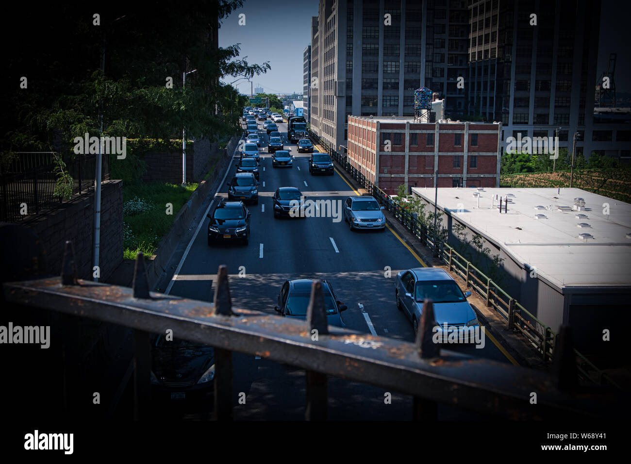 Brooklyn Queens Expressway NYC Stock Photo