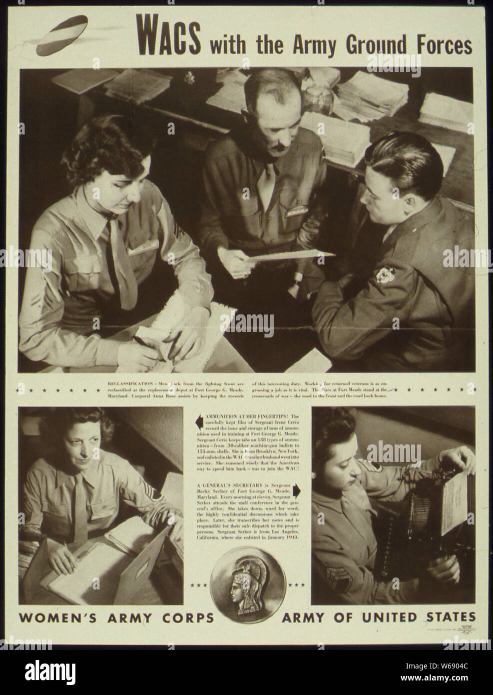 WACS WITH THE ARMY GROUND FORCES Stock Photo