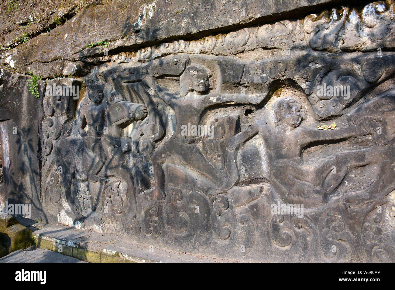 Yeh Pulu is one of Bali’s fascinating archaeological sites, Bali, Indonesia, Asia Stock Photo