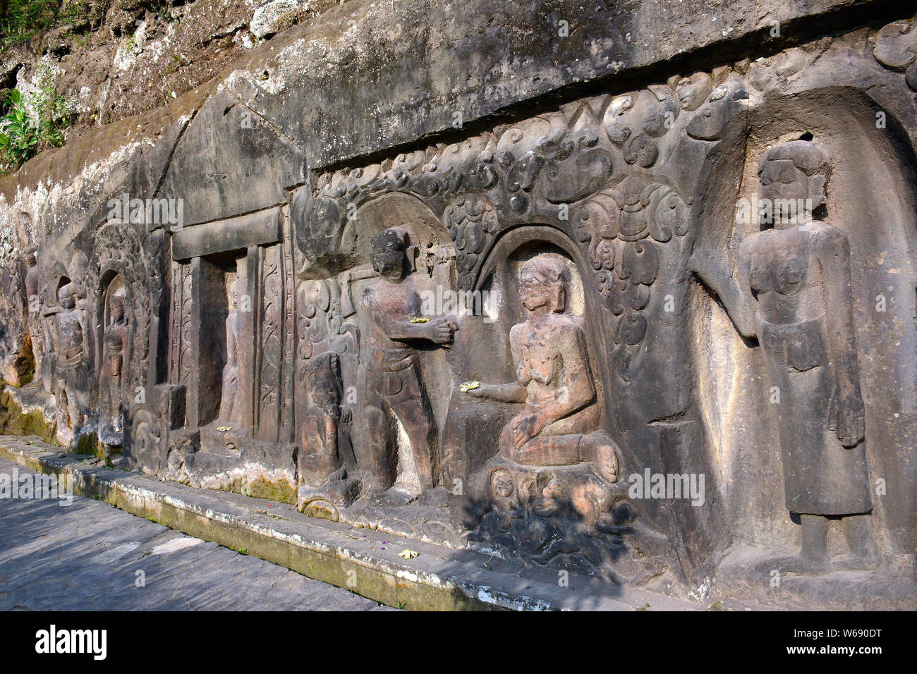 Yeh Pulu is one of Bali’s fascinating archaeological sites, Bali, Indonesia, Asia Stock Photo