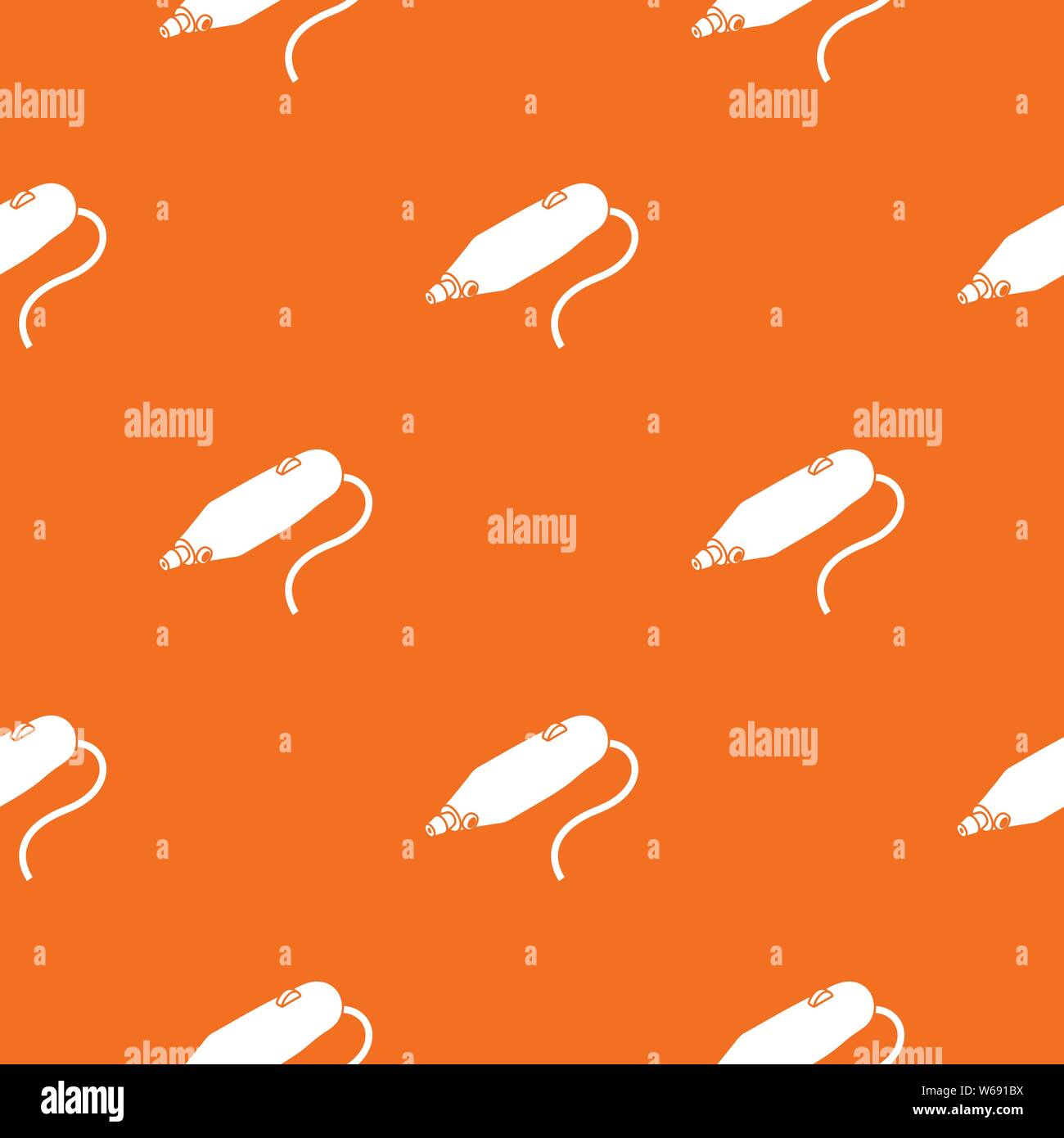 Mini hand drill pattern vector orange Stock Vector