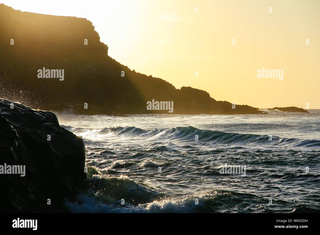 Beautiful shot sunbeam over sea hi-res stock photography and images - Alamy
