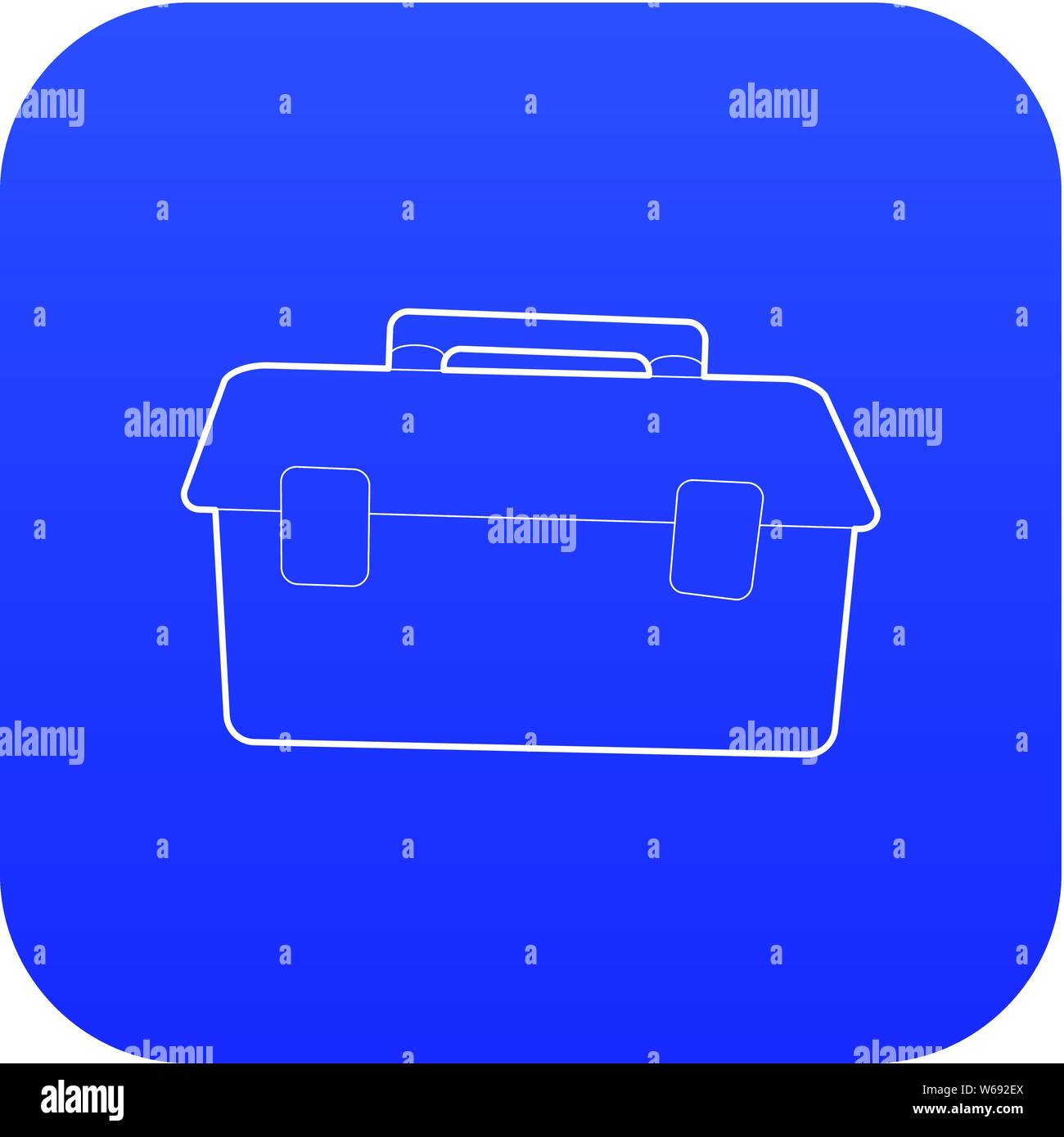Briefcase icon blue vector Stock Vector Image & Art - Alamy