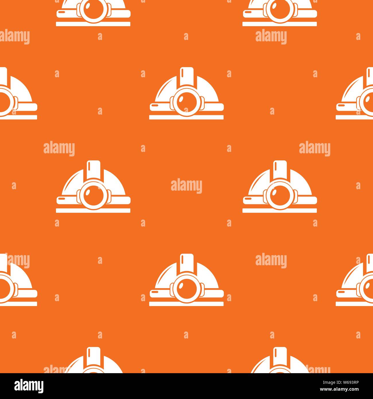 Mining helmet pattern vector orange Stock Vector