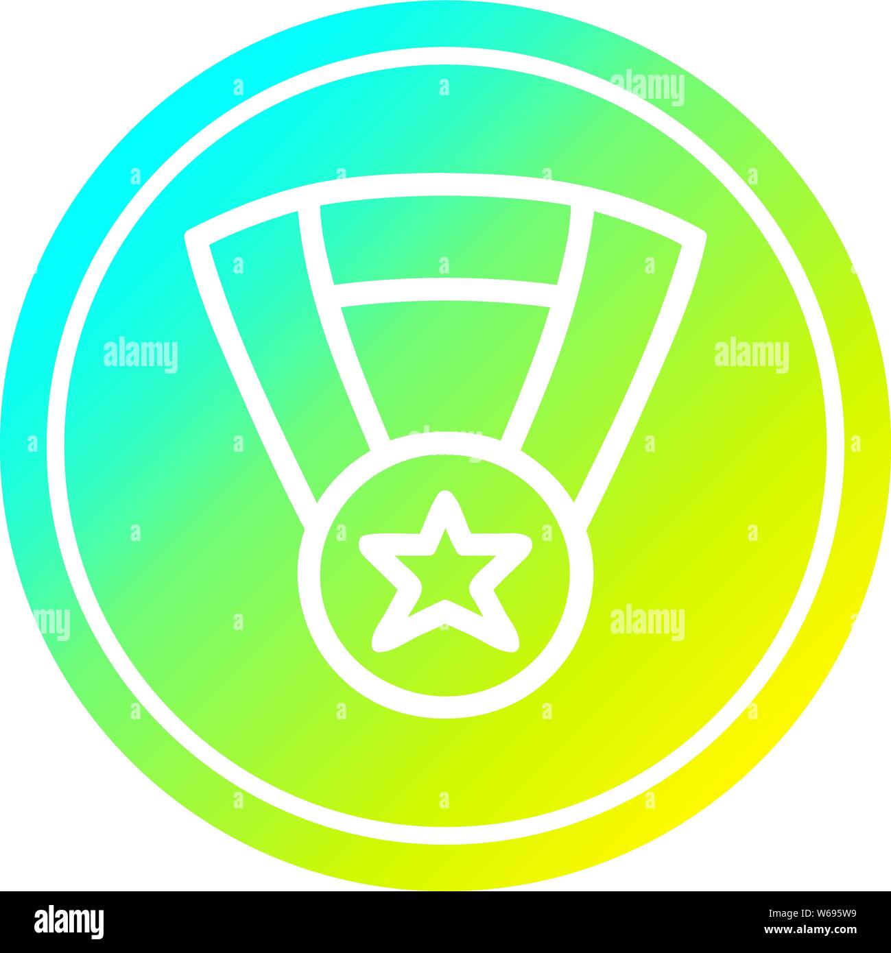medal award circular icon with cool gradient finish Stock Vector Image ...