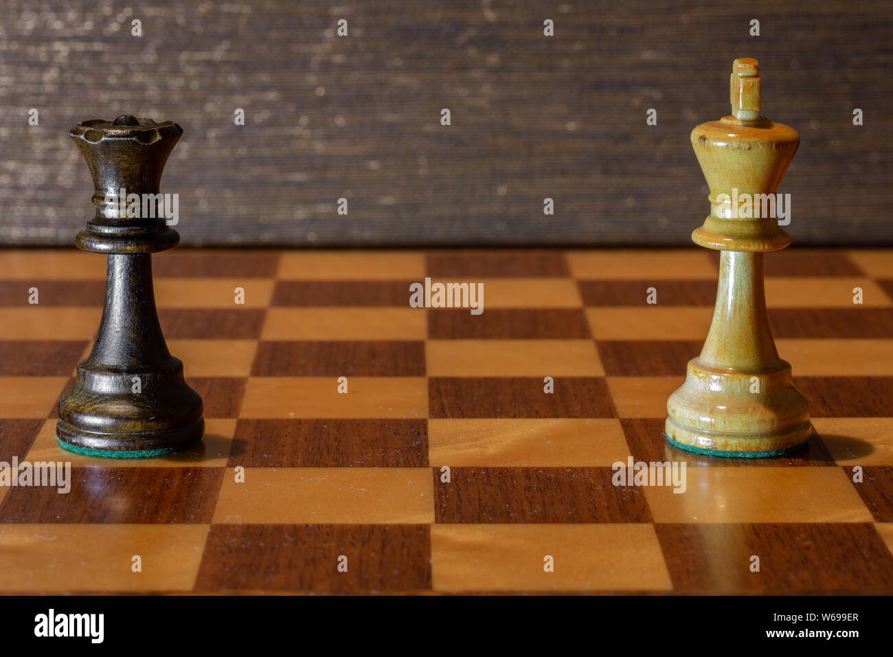 Black vs. White on chessboard Stock Photo Alamy