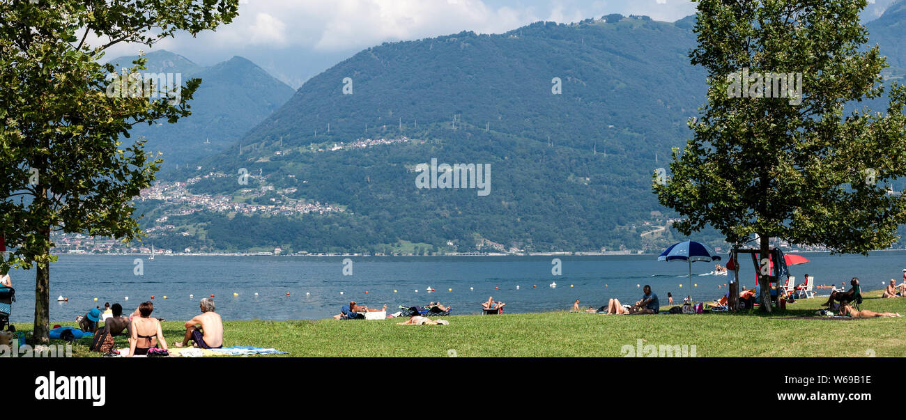 Lake Como Italy Beach Stock Photos Lake Como Italy Beach