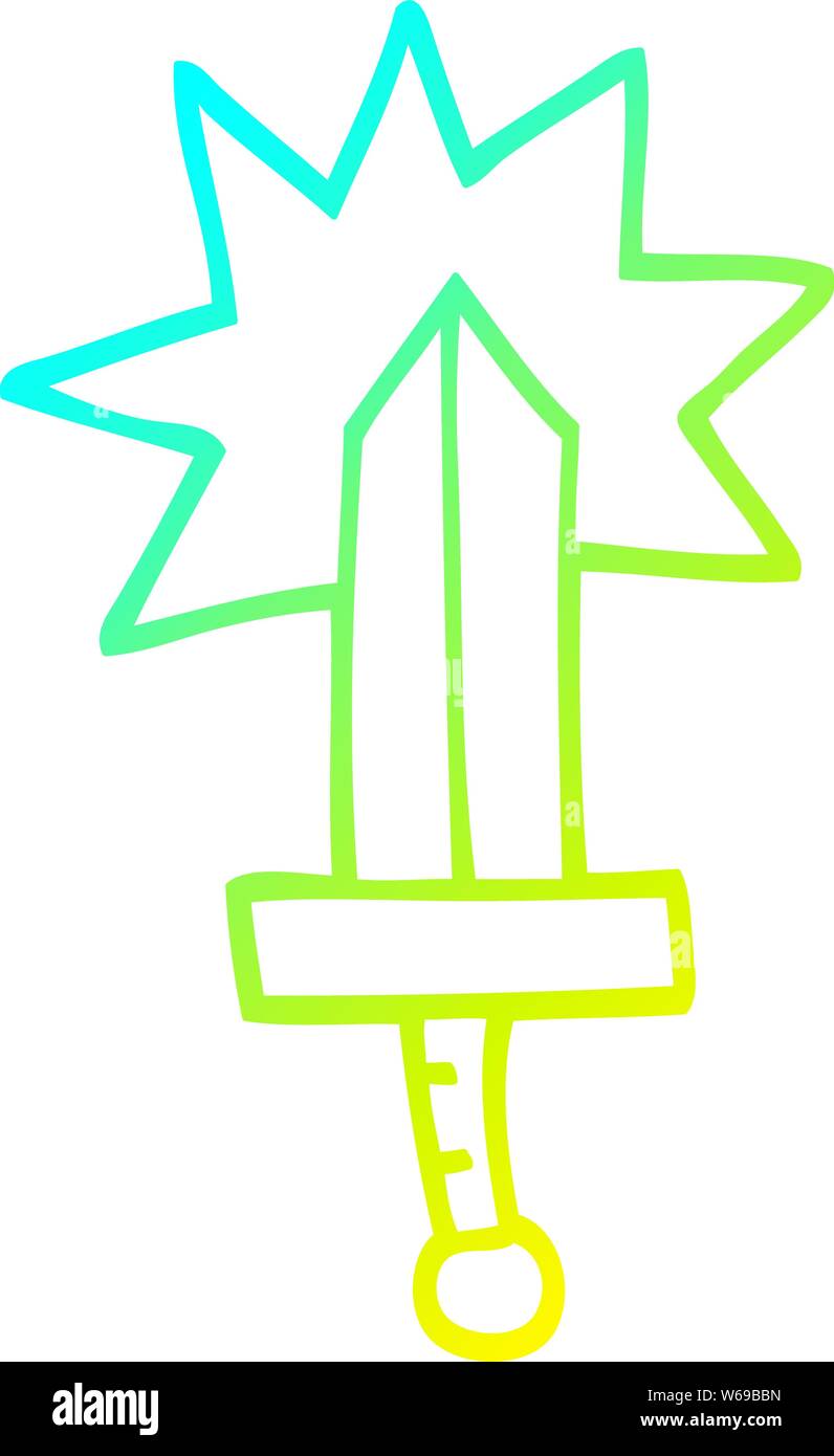 Freehand drawn cartoon hand sword Cut Out Stock Images & Pictures - Alamy