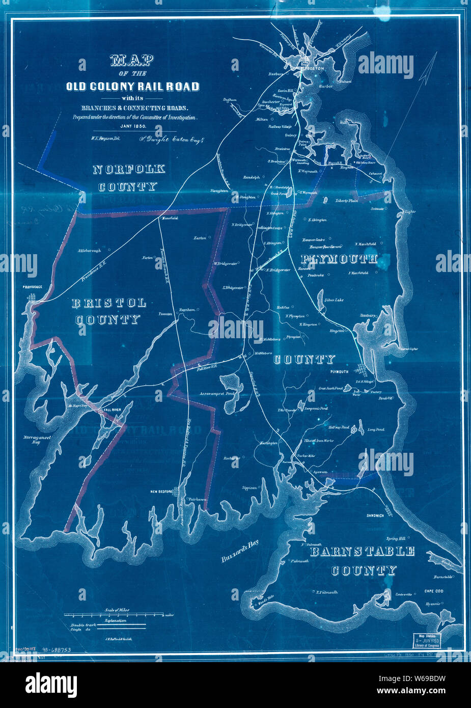 Railroad map 1850 hires stock photography and images Alamy