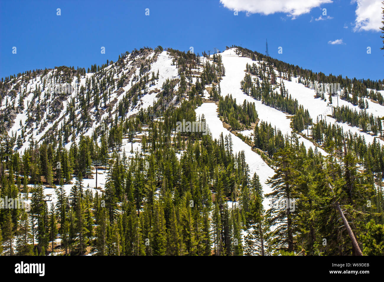 Ski Runs At Local Resort Stock Photo