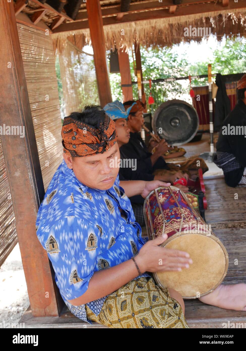 The genggong performance in Sade Villige, Lombok, Indonesia Stock Photo