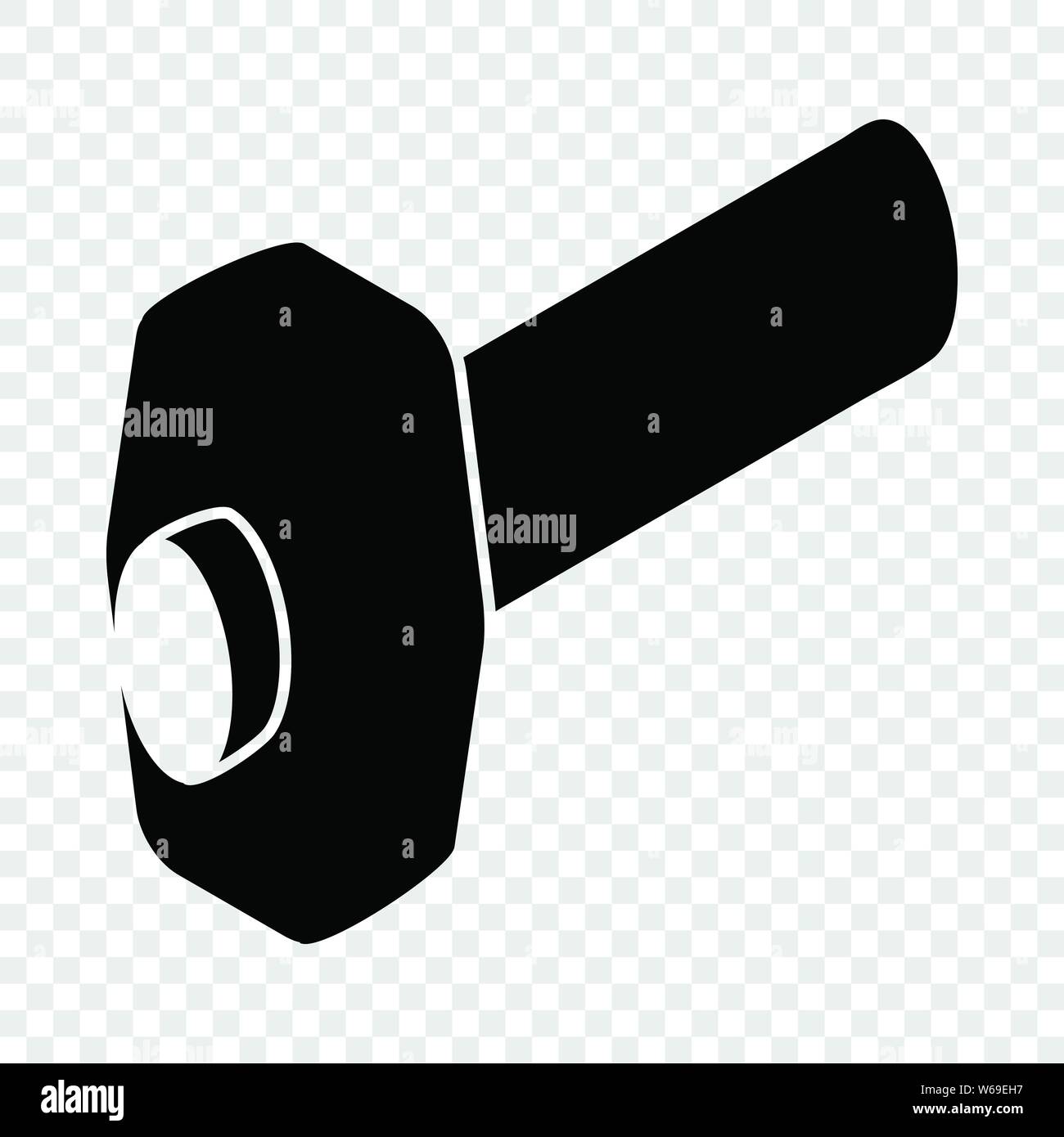 Sledgehammer icon, simple black style Stock Vector