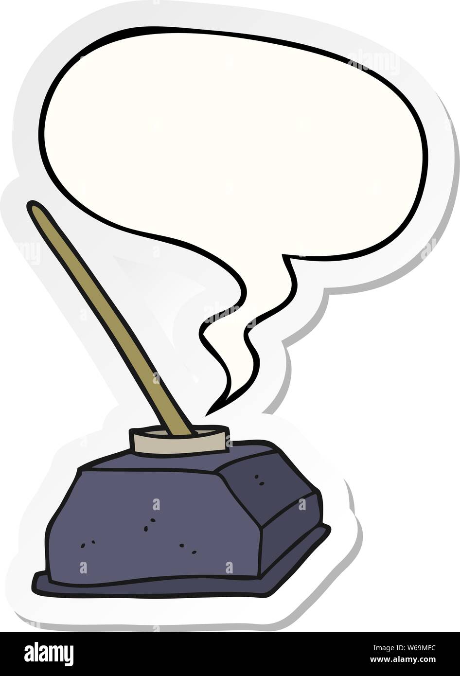 Cartoon old ink pot Cut Out Stock Images & Pictures - Alamy