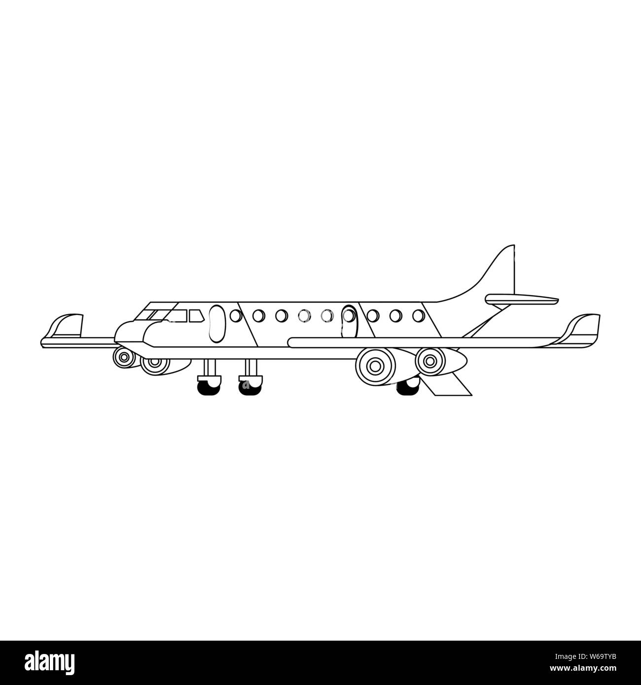 Transport aircraft, delivery on time, computer accounting, control and  accounting of goods. Logistics and delivery set collection icons in  cartoon,fla Stock Vector Image & Art - Alamy