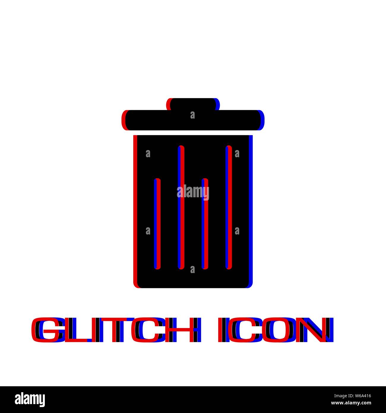 https://c8.alamy.com/comp/W6A416/trash-can-icon-flat-simple-pictogram-glitch-effect-vector-illustration-symbol-W6A416.jpg