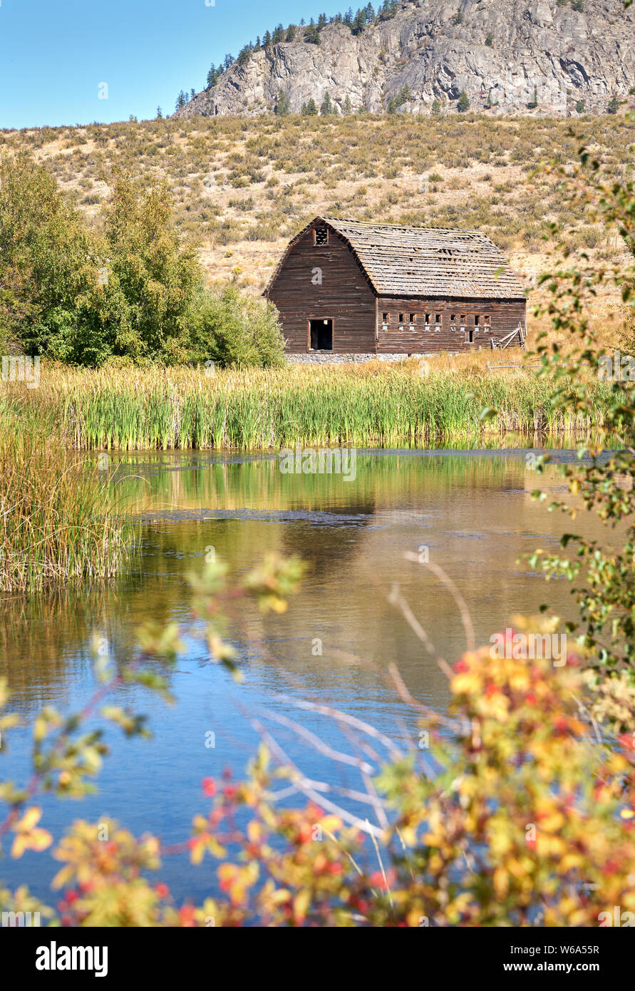 Haynes Ranch Barn Osoyoos BC. The Haynes Ranch Buildings north of