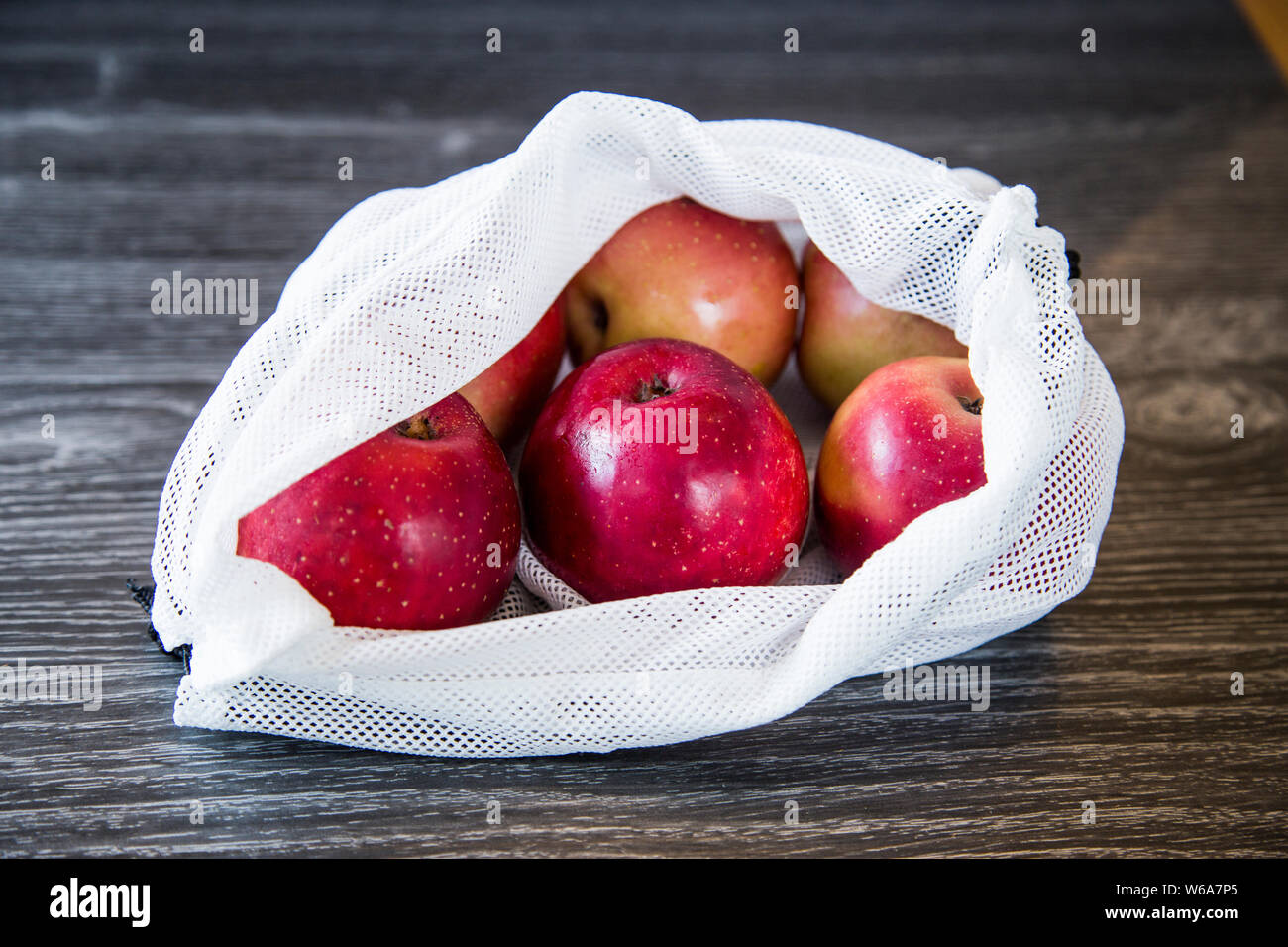 NZ red apples bought from the local supermarket in reusable produce