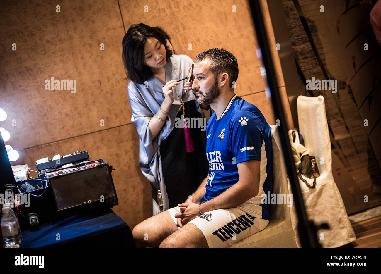 Portrait Filming **EXCLUSIVE**Italian former football player Gianluca Zambrotta prepares ...