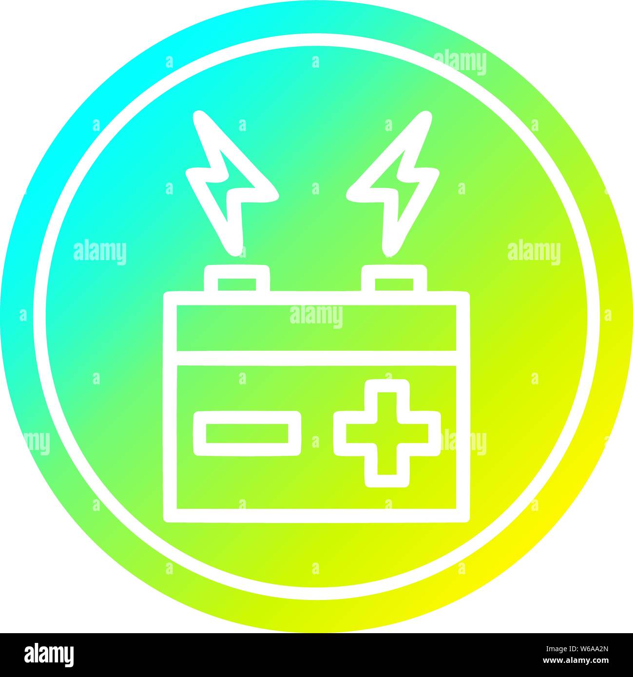 battery circular icon with cool gradient finish Stock Vector Image ...