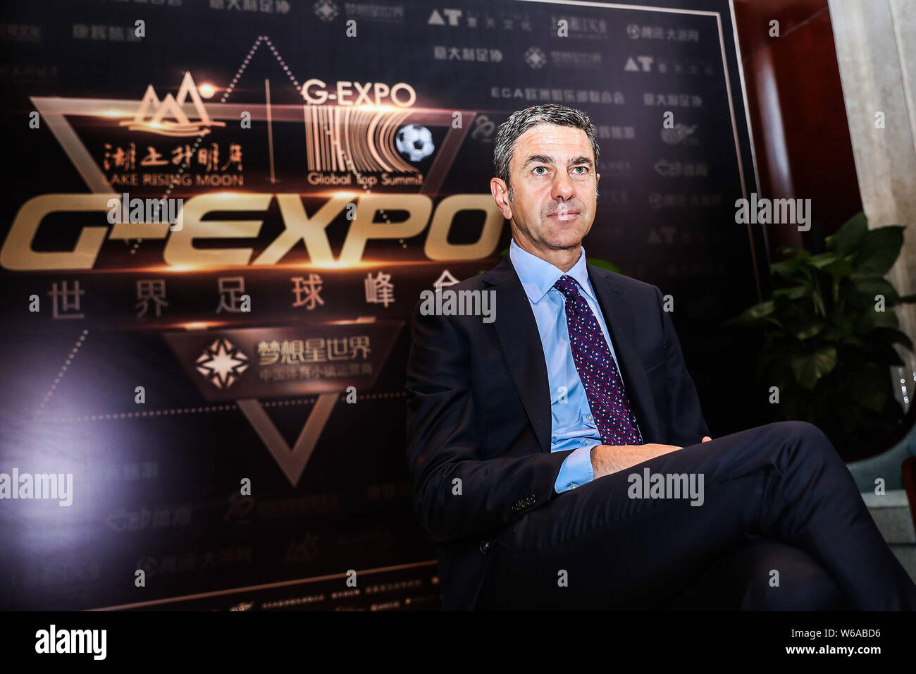 Italian football manager and former football player Alessandro Costacurta  attends a forum during the 2018 G-EXPO Global Top Summit in Bengbu city,  eas Stock Photo - Alamy