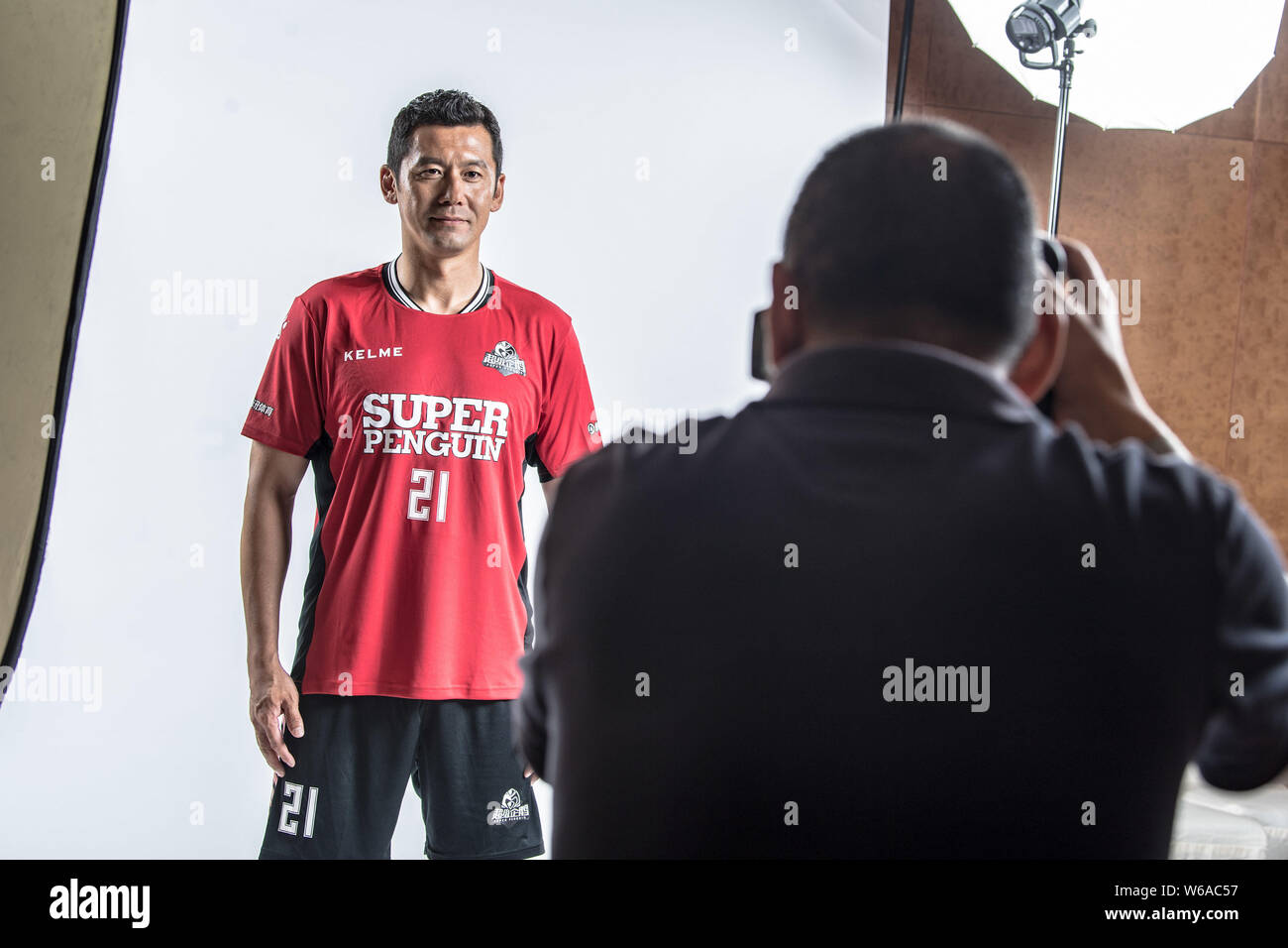 **EXCLUSIVE**Portrait of Chinese retired football player Yang Chen for