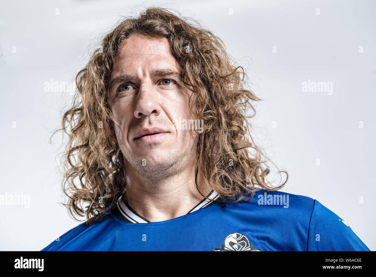 **EXCLUSIVE**Portrait of Spanish retired football player Carles Puyol for the 2018 Super Penguin Soccer Celebrity Game in Shanghai, China, 31 May 2018 Stock Photo