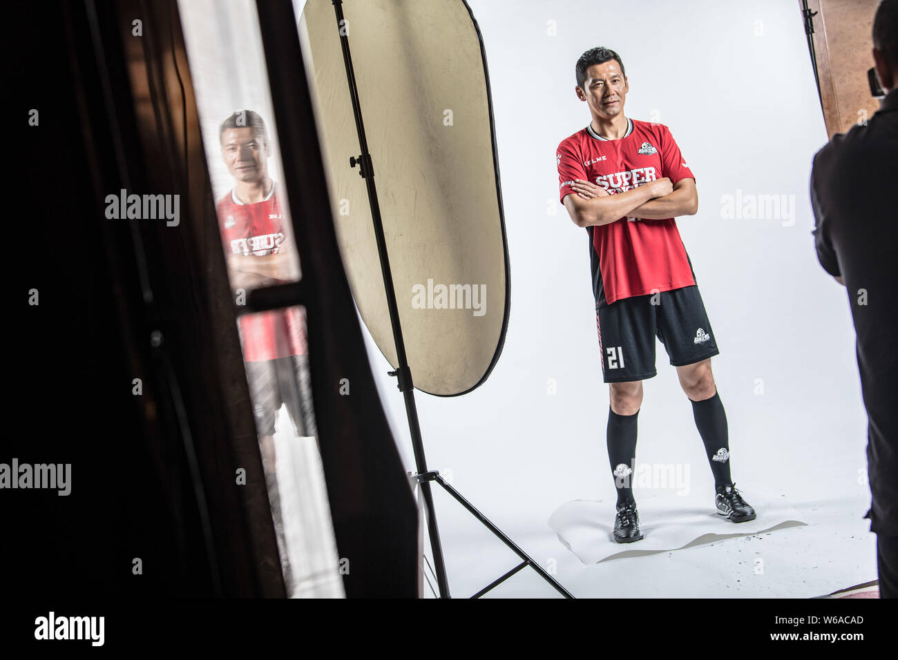 **EXCLUSIVE**Portrait of Chinese retired football player Yang Chen for